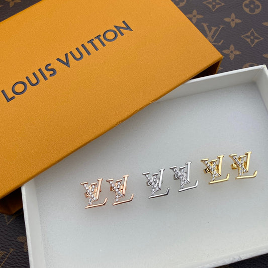 2025 3 Colors Logo Stud Earrings