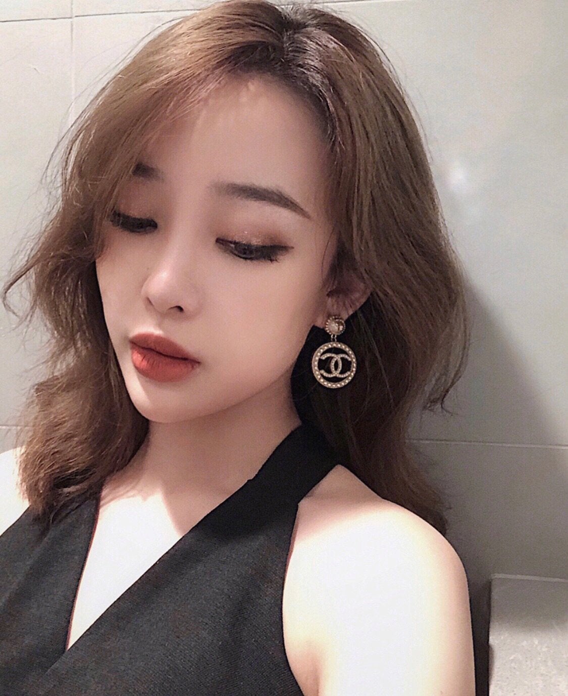 2025 Luxury Pearl Big Circle Pendant Earrings