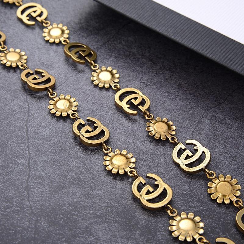 2025 Vintage Sunflower Double G Necklace