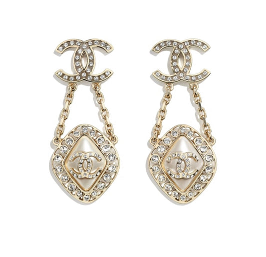 2025 Fashion Rhinestone Pendant Stud Earrings
