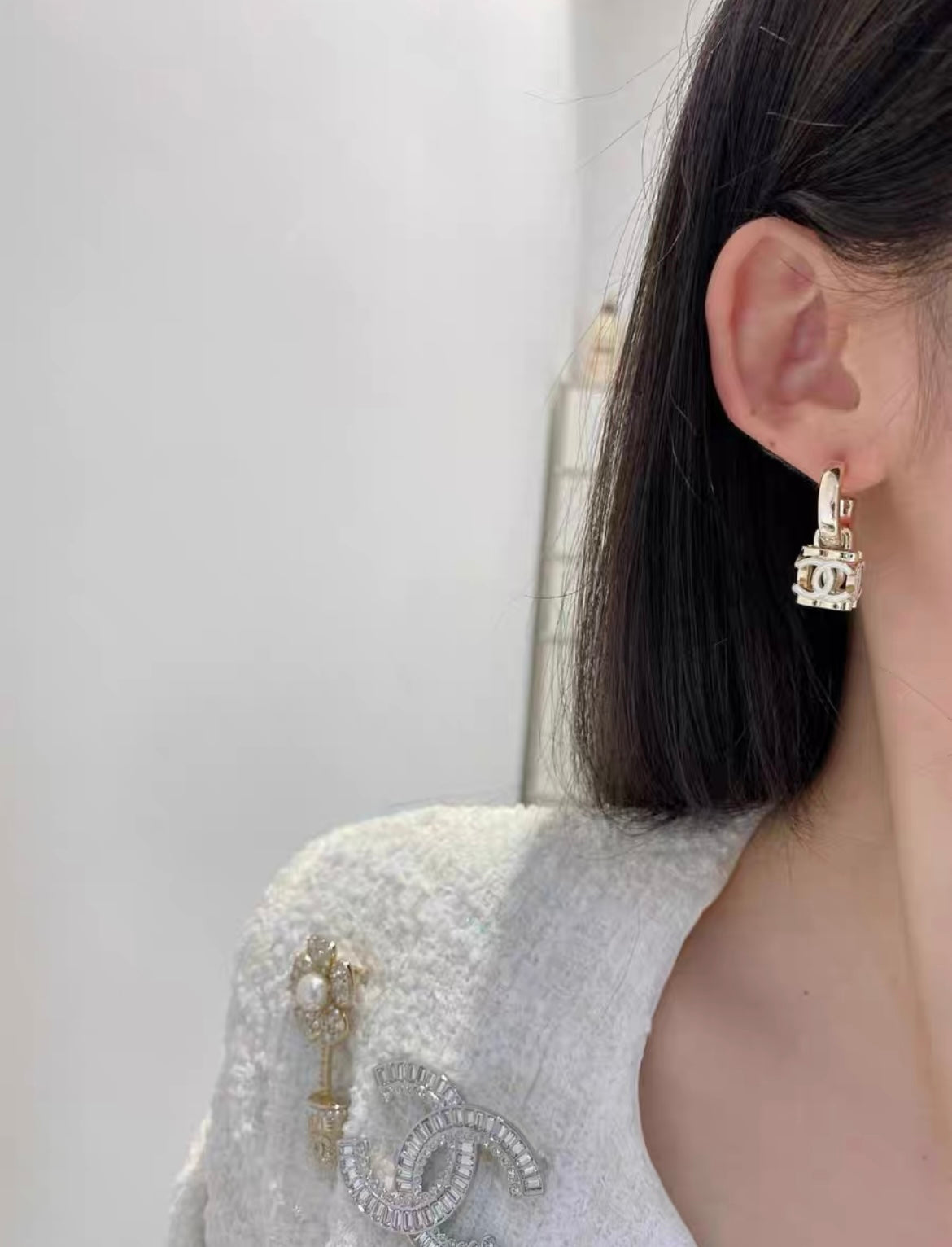 2025 Classic CC Square Drop Earrings