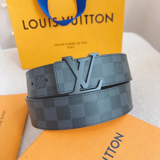 2025 classic black buckle black check men's belt