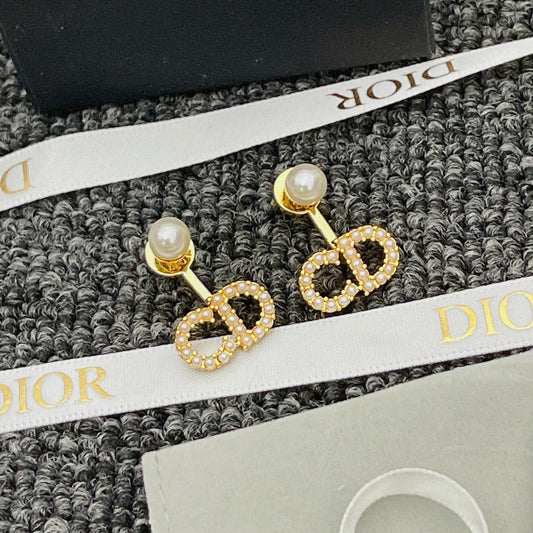 2025 Simple Pearl Letter Stud Earrings