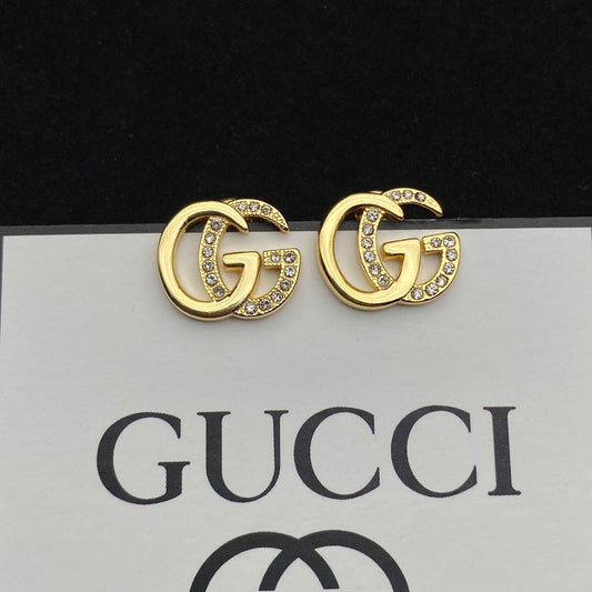 2025 Vintage Double G Diamond Stud Earrings