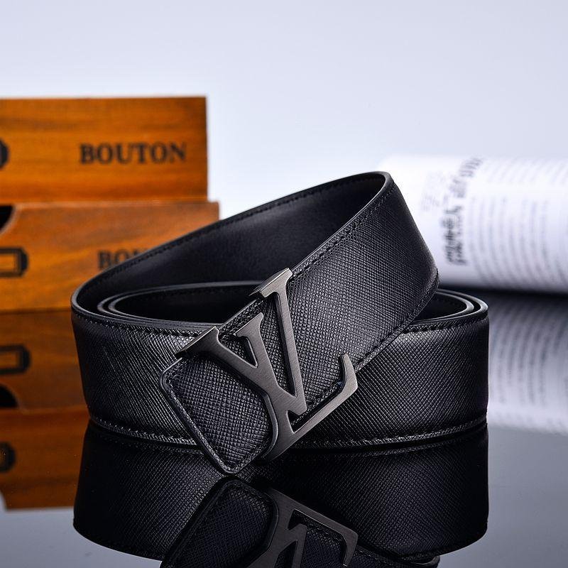 2025 3 Colors New Letter Black Leather Belt