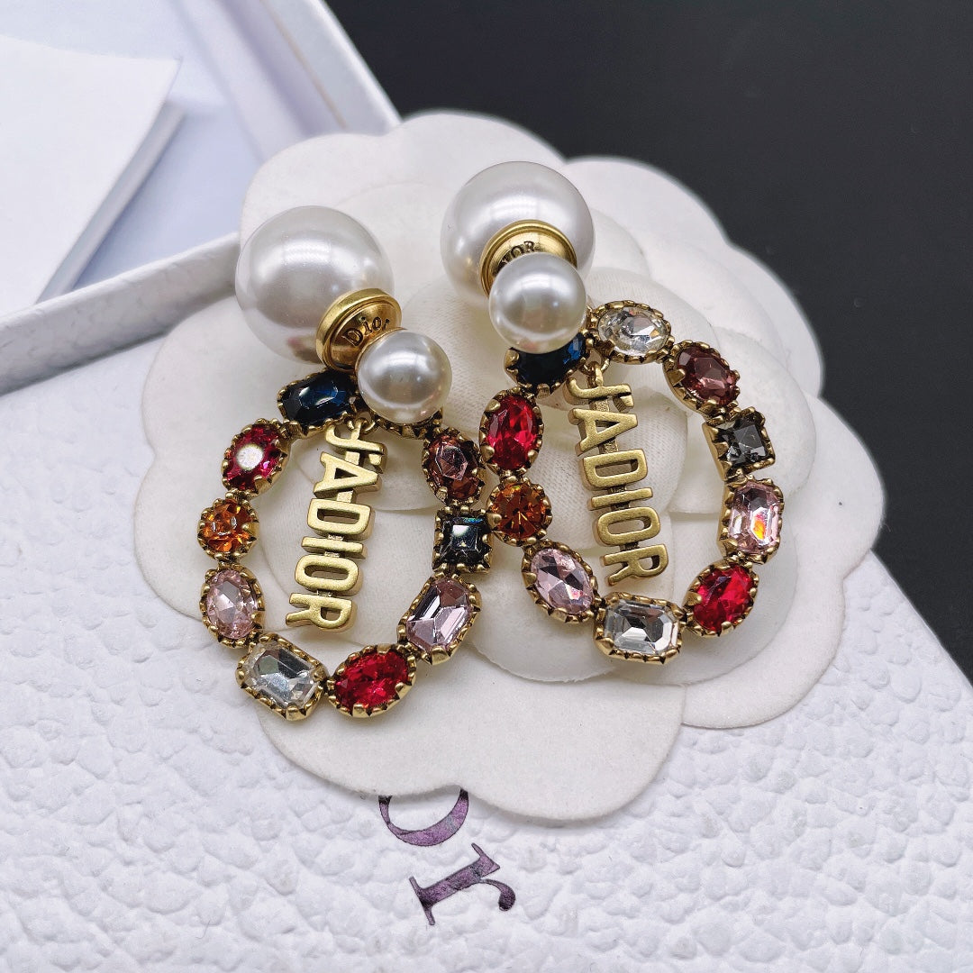 2025 Colored Diamond Pearl Earrings