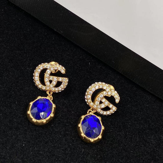 2025 Vintage Colored Gemstone Earrings