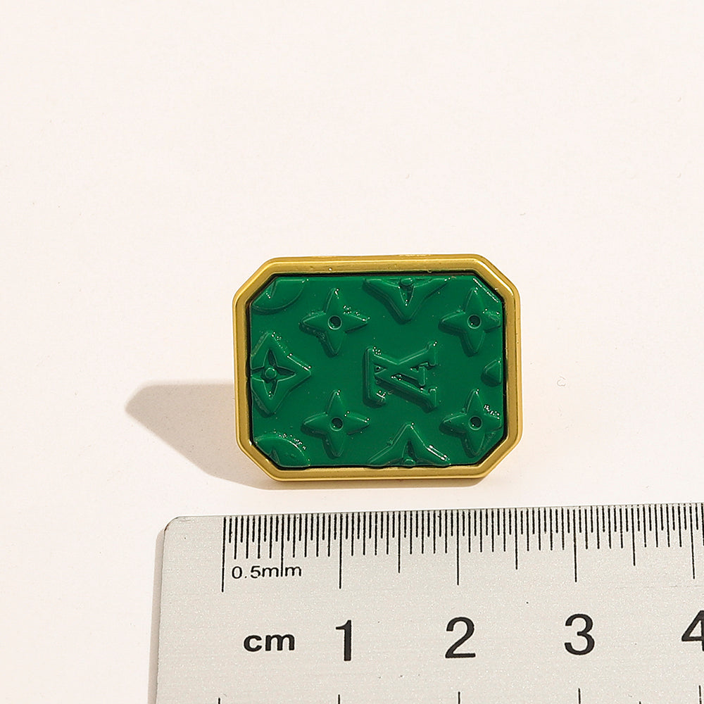 2025 6-color Monogram Embossed Earrings