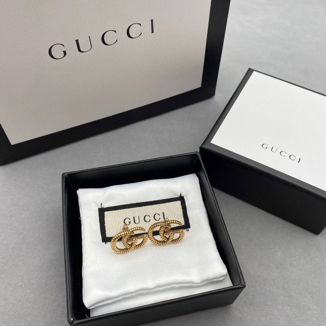 2025 Vintage Double G Pattern Stud Earrings