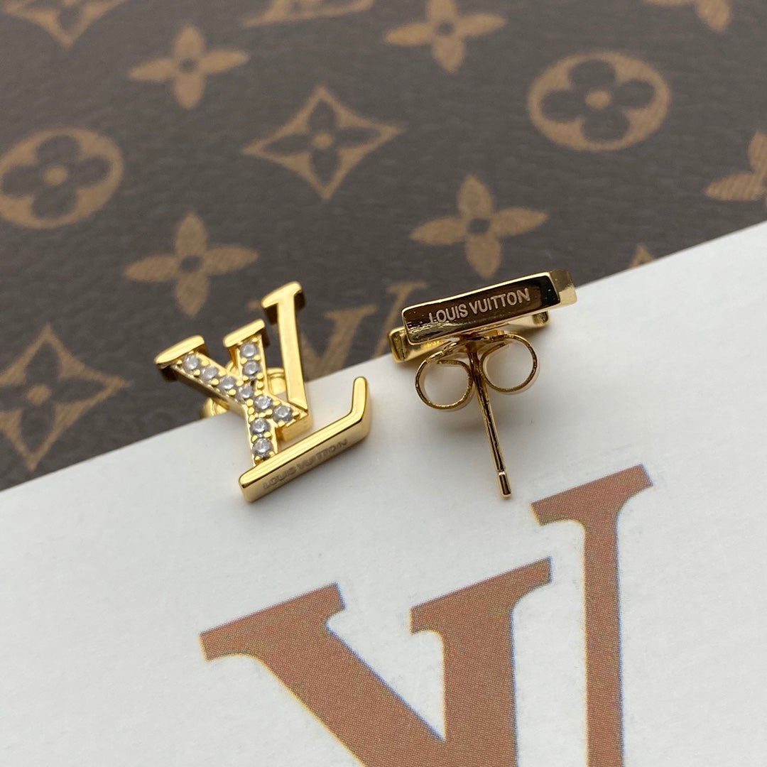 2025 3 Colors Logo Stud Earrings