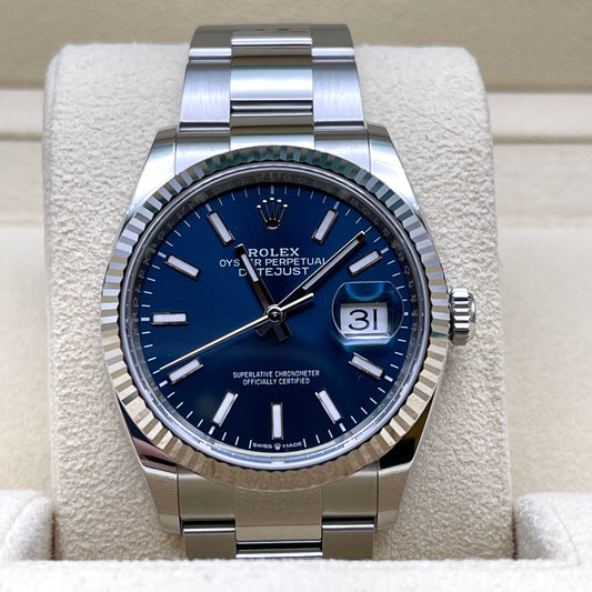 2025 Watch Datejust 126234 White Gold Stainless Steel Blue Dial Oyster