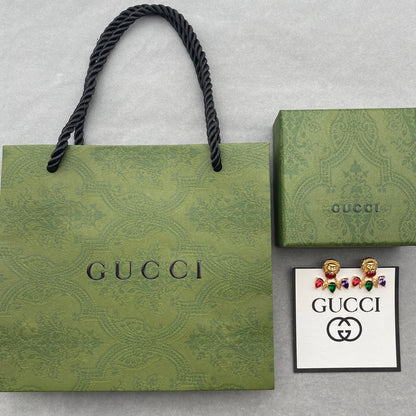 2025 Tiger Head Colored Diamond Earrings