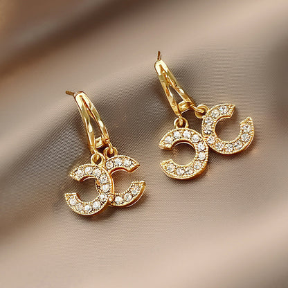 2025 Classic double letter short earrings