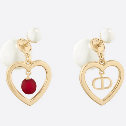 2025 Resin Pearl Heart Stud Earrings