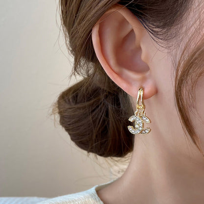 2025 Classic double letter short earrings