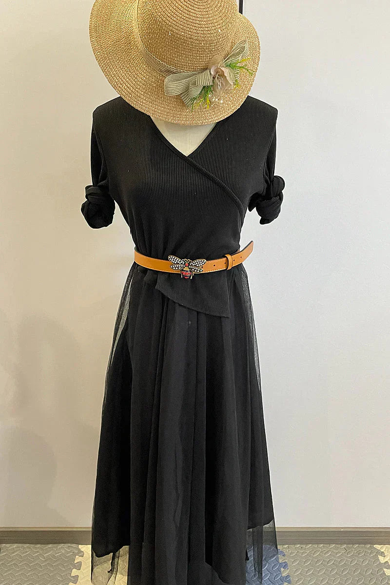 2025 belt 4 Colors  bee lychee pattern double-sided belt