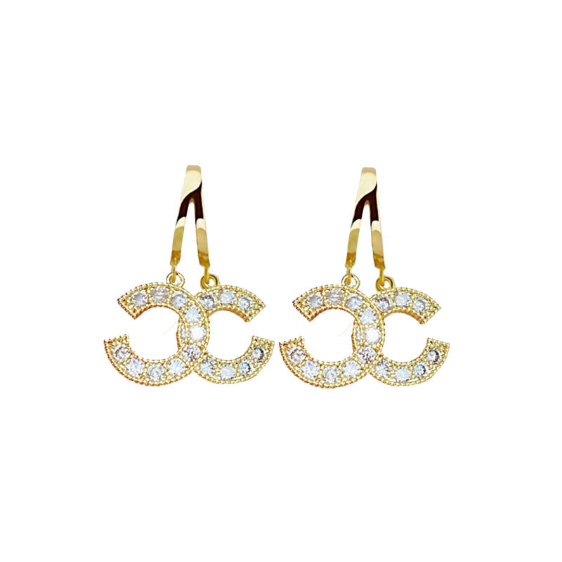2025 Classic double letter short earrings