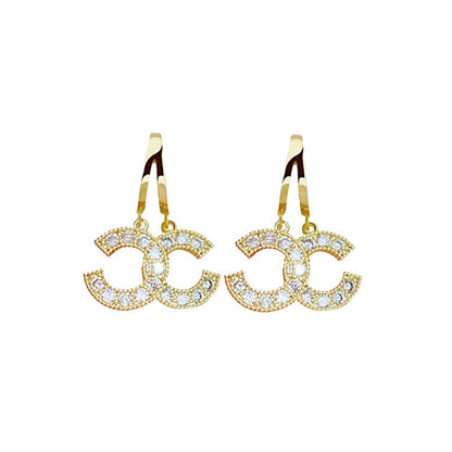 2025 Classic double letter short earrings