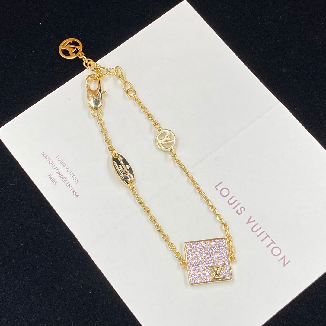 2025 Diamond Square Bracelet Necklace