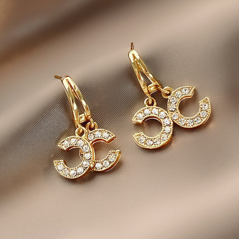 2025 Classic double letter short earrings