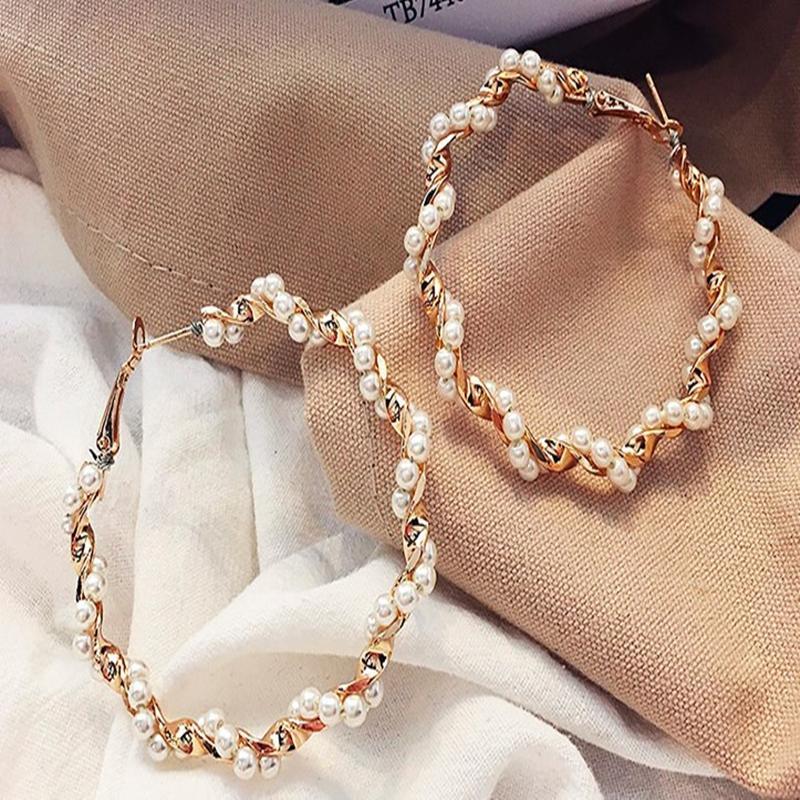 2025 twisted pearl earrings