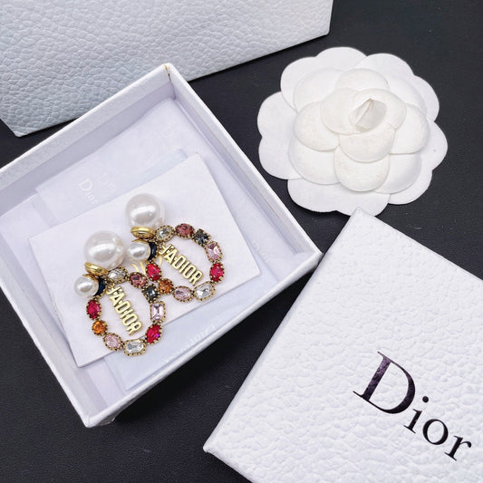 2025 Colored Diamond Pearl Earrings