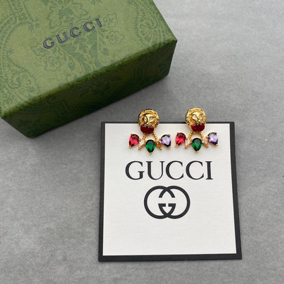 2025 Tiger Head Colored Diamond Earrings