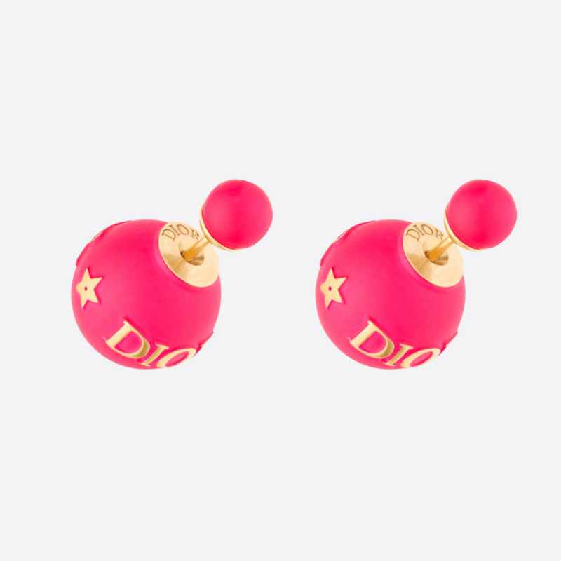 2025 Pink Letter Star Earrings