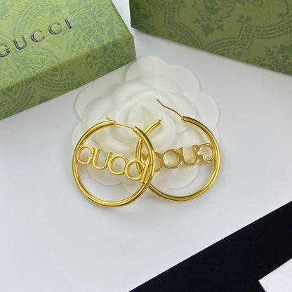 2025 Versatile Logo Letter Hoop Earrings