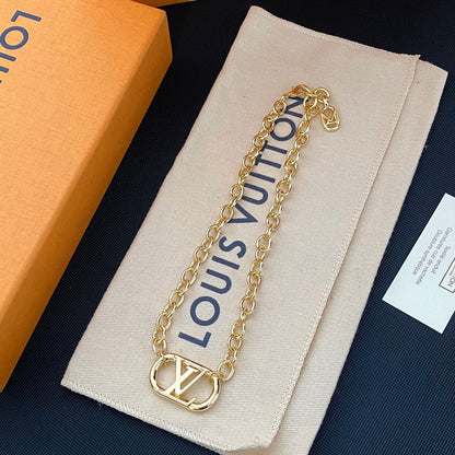 2025 Classic Letter Pendant Bracelet Necklace Set