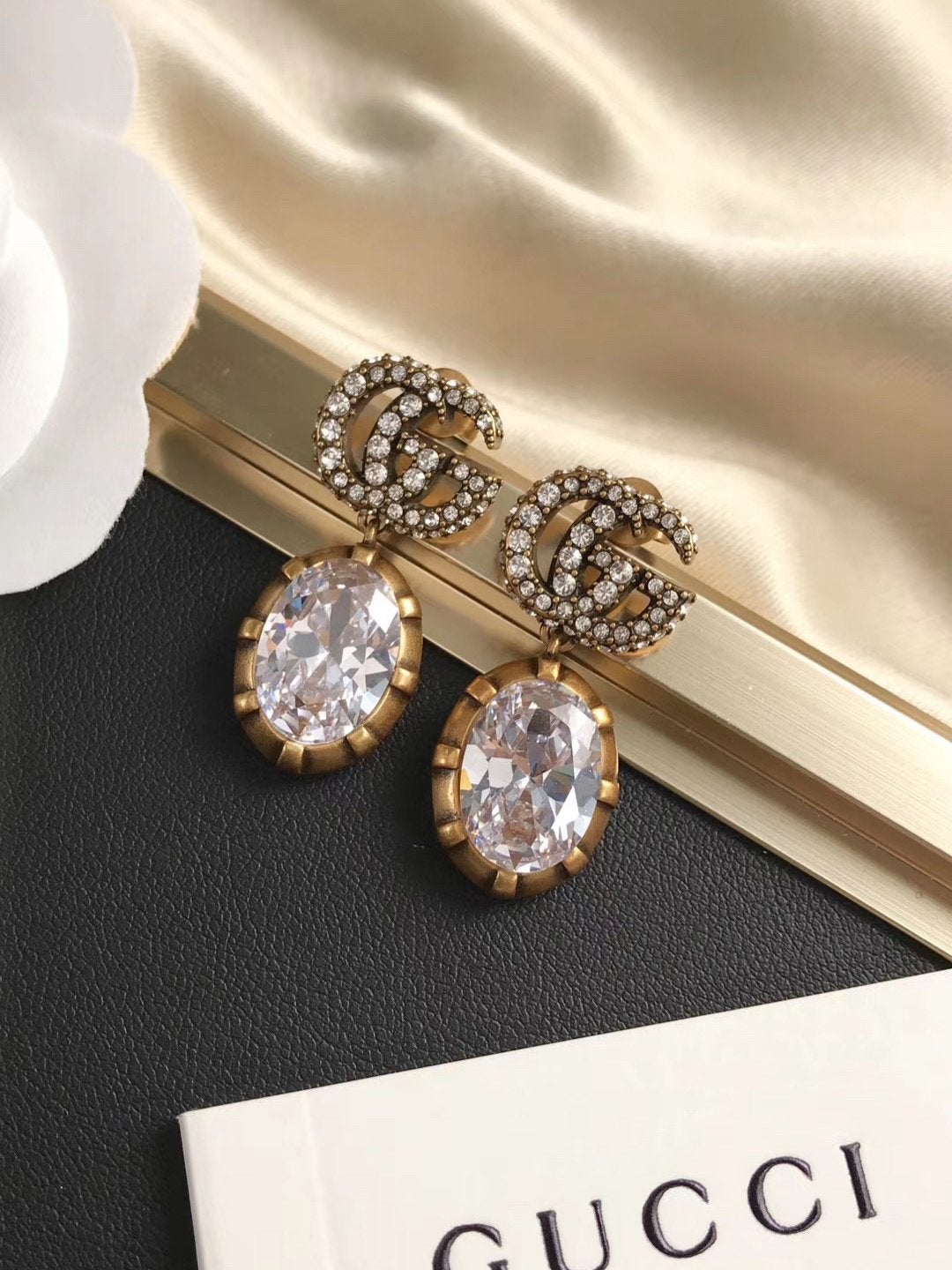 2025 3 Colors Elegant Crystal Earrings