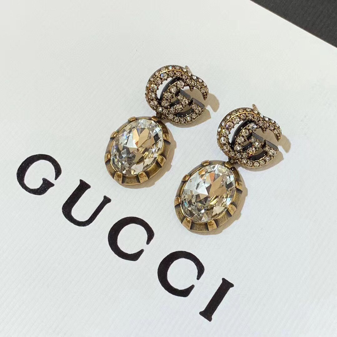 2025 3 Colors Elegant Crystal Earrings