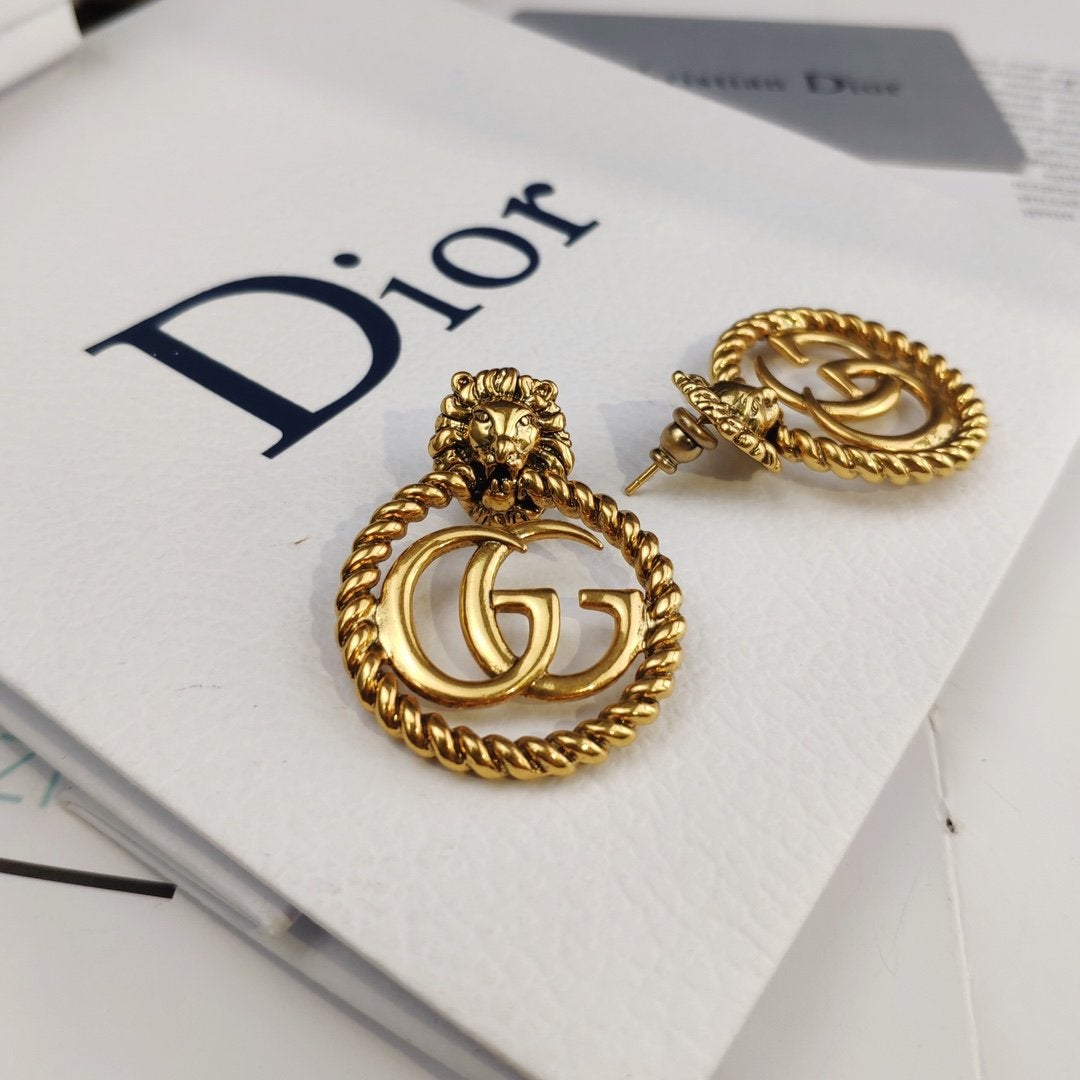 2025 Vintage Lion Stud Earrings