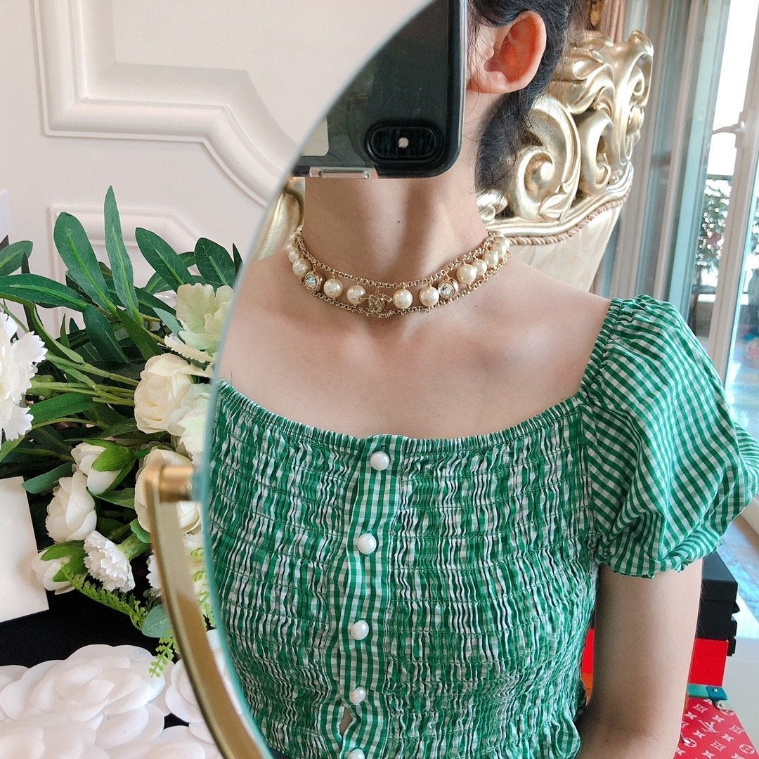 2025 Pearl Large Rhinestone Necklace