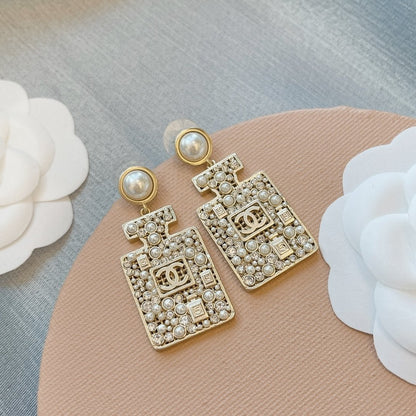 2025 Luxury Pearl Wine Bottle Drop Earrings