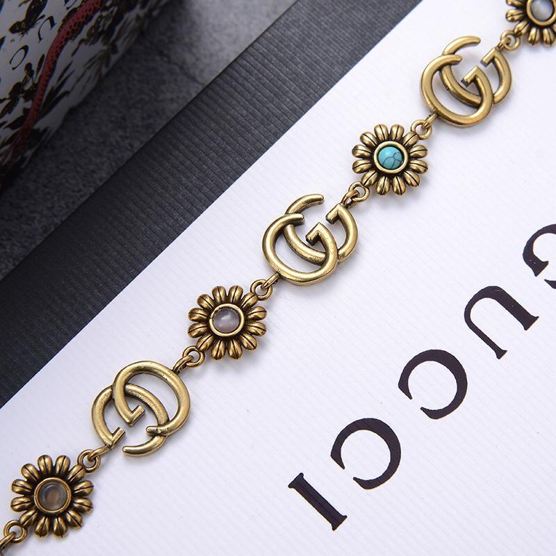 2025 Vintage Sunflower Double G Necklace