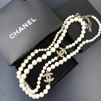 2025 Fashion Rhinestone Pearl Necklace