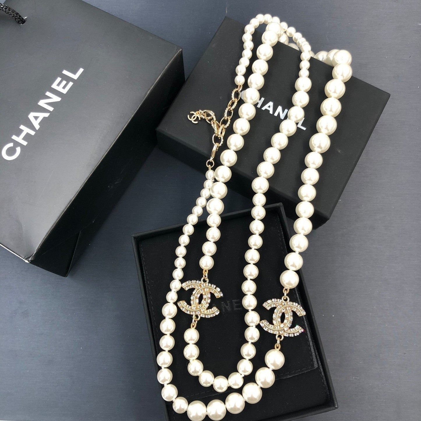 2025 Fashion Rhinestone Pearl Necklace