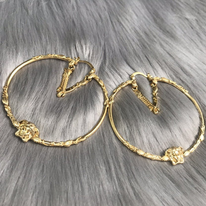 2025 Fashion round goddess pendant earrings