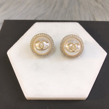 2025 Exquisite round rhinestone earrings