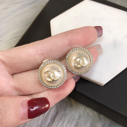 2025 Exquisite round rhinestone earrings