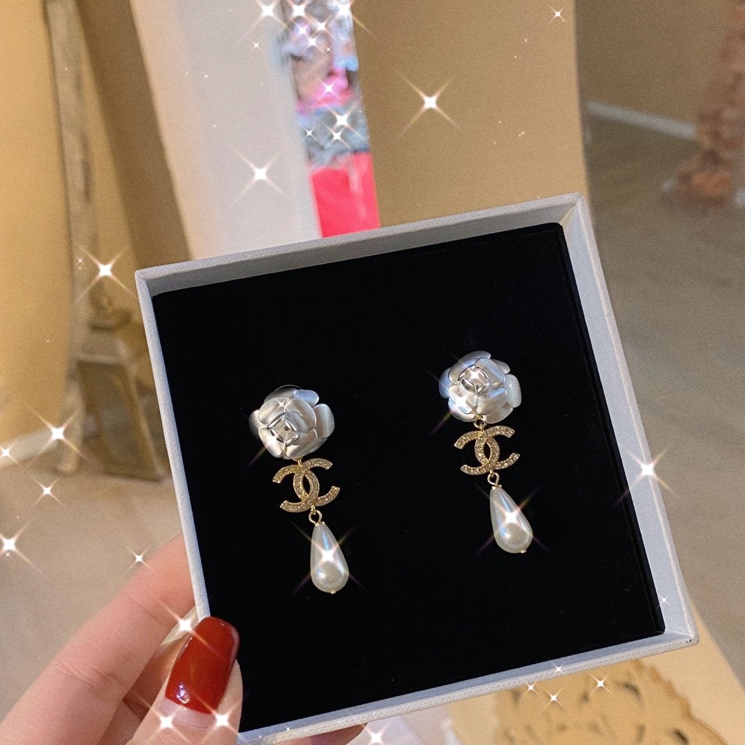 2025 Camellia Pearl Earrings