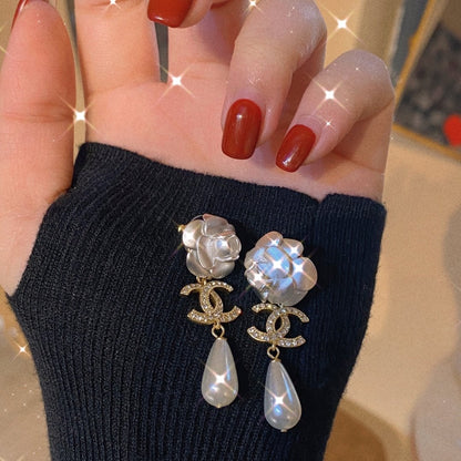 2025 Camellia Pearl Earrings