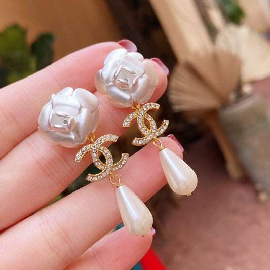 2025 Camellia Pearl Earrings
