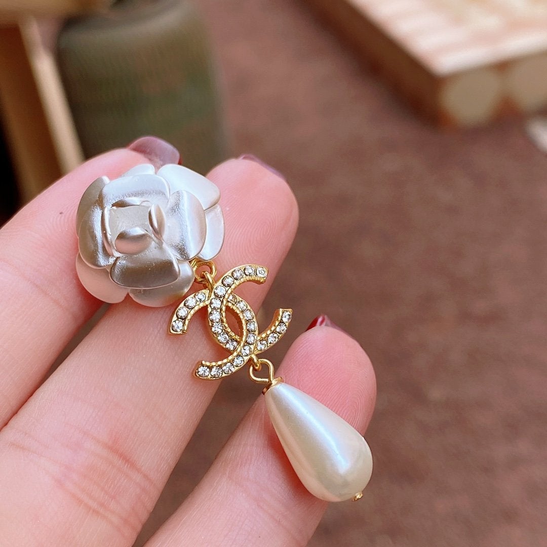 2025 Camellia Pearl Earrings