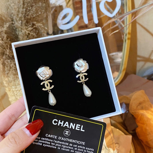 2025 Camellia Pearl Earrings