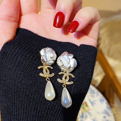 2025 Camellia Pearl Earrings