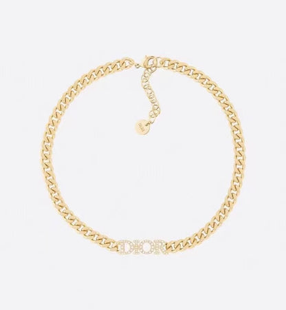 2025 Fashion Inlaid Rhinestone Alphabet Necklace