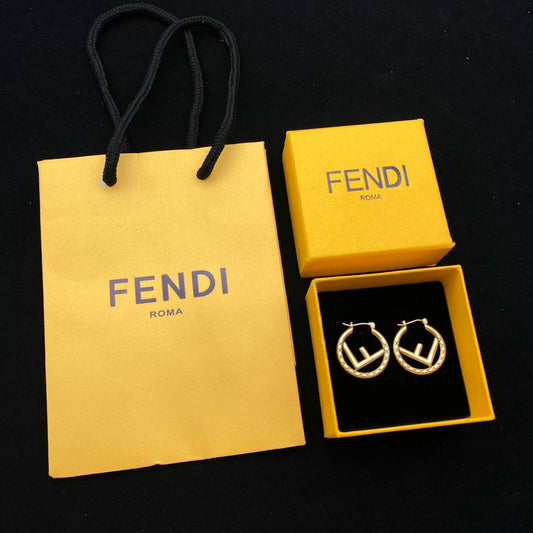 2025 Fashion F letter pattern earrings