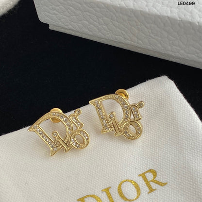 2025 Luxury Letter Rhinestone Stud Earrings